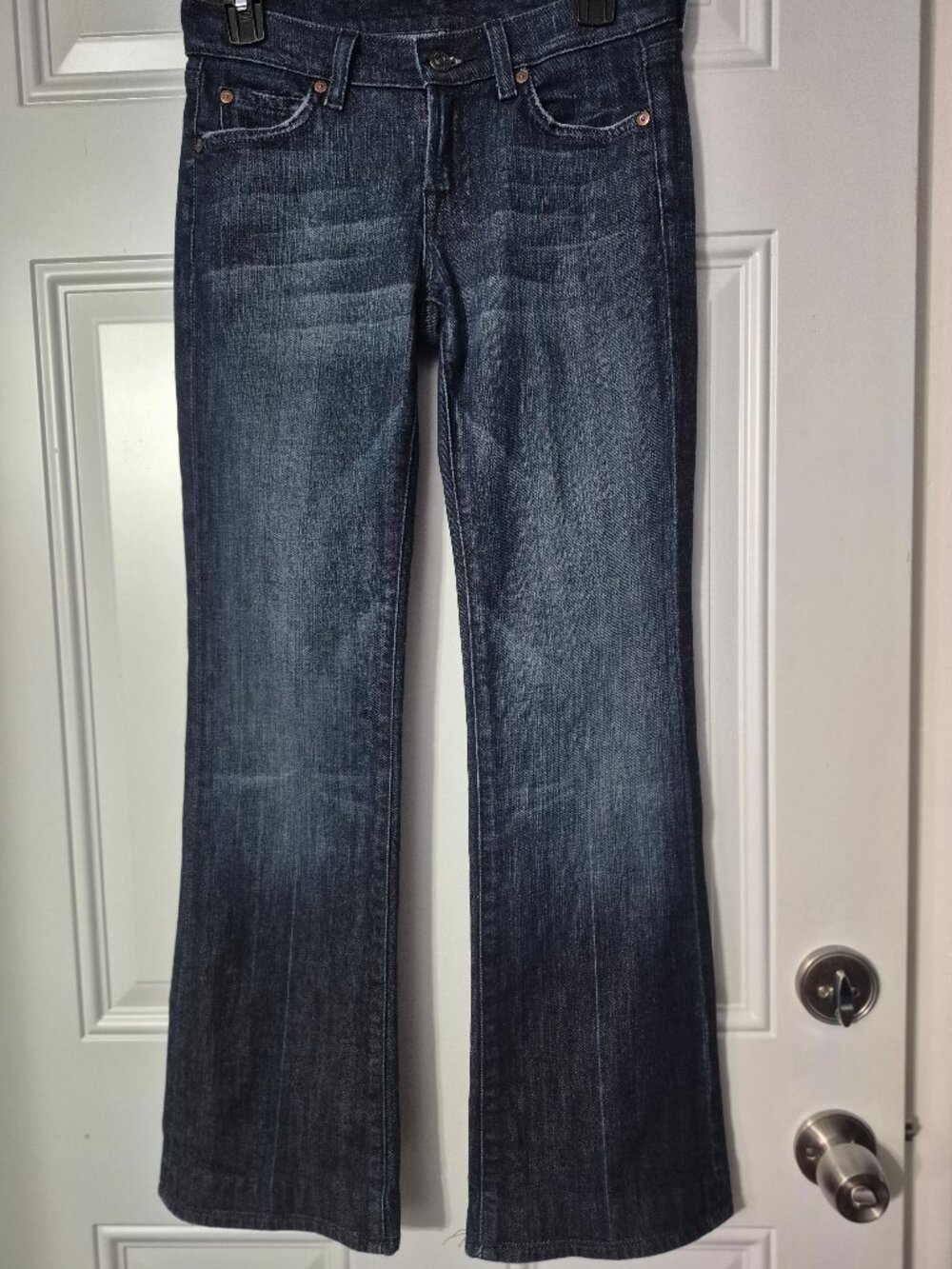 7 For All Mankind Jeans. Size 25/2.  98% cotton. Dark wash.
